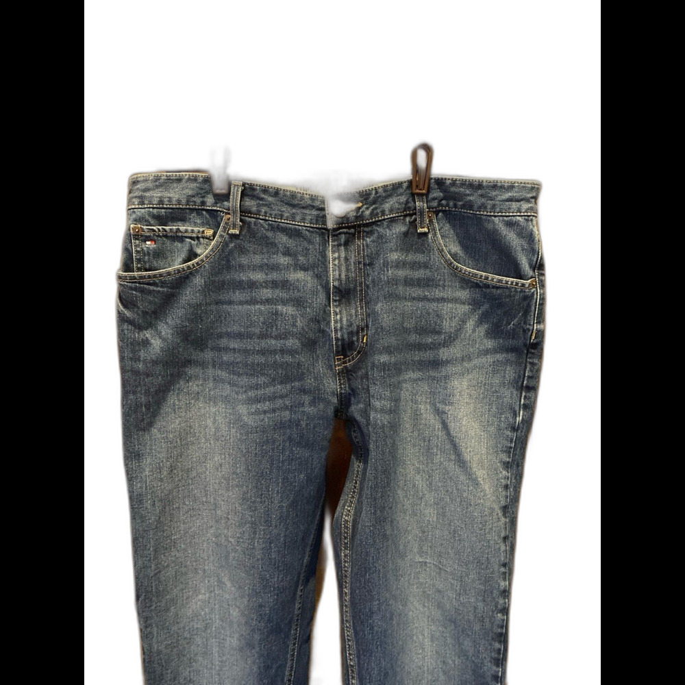 Tommy Hilfiger Mens Jeans 36/32 Classic Straight Thick Medium Wash Denim